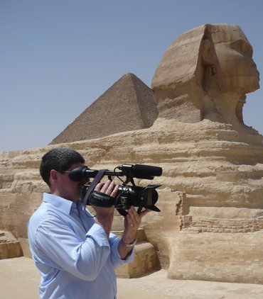 Freelance Cameraman Alain Declercq in Caïro